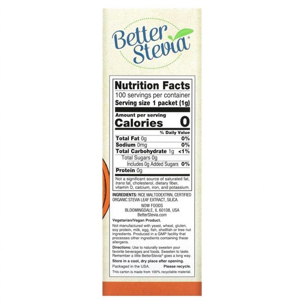 Better Stevia Packets, Original - 100 packets