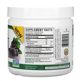 „Sambucus Daily Gummies 2X Strength“ su juodųjų šeivamedžių uogomis – 45 veganiški guminukai