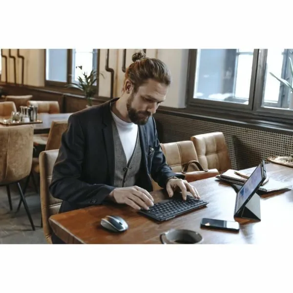 Klaviatūra Cherry KW 9200 MINI Spāņu Qwerty Melns