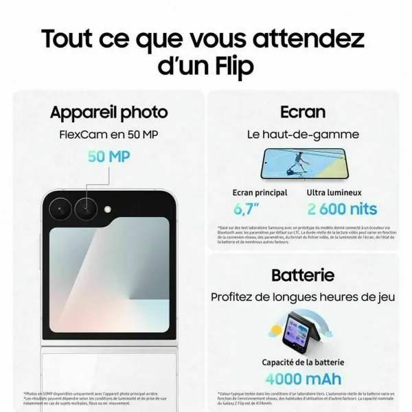 Смартфоны Samsung Galaxy Z Flip7 FE 6,7" 8 GB RAM 128 Гб Чёрный