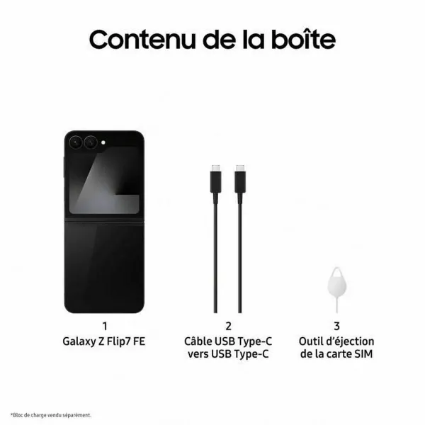 Смартфоны Samsung Galaxy Z Flip7 FE 6,7" 8 GB RAM 128 Гб Чёрный