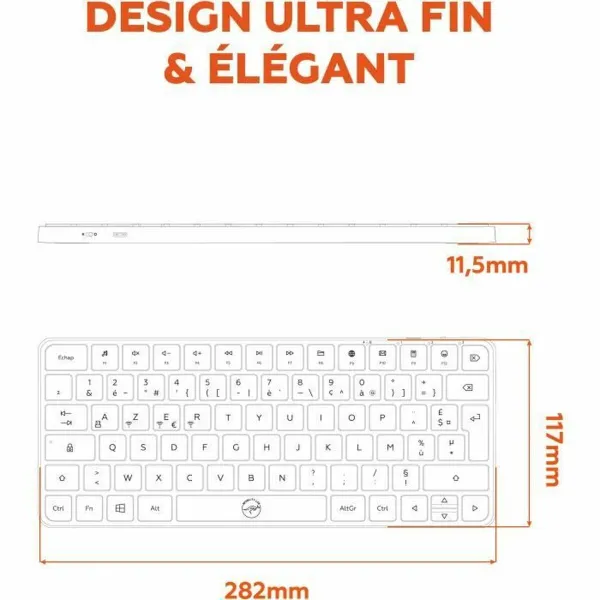 Klaviatūra Mobility Lab KP430W Mini Pelēks