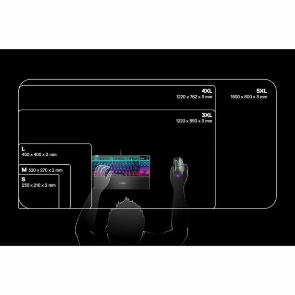 Žaidimų pelės kilimėlis SteelSeries Steelseries QcK 3XL Juoda 122 x 59 cm