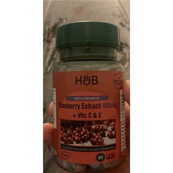 High Strength Cranberry Extract + Vits C & E, 400mg - 60 tabs