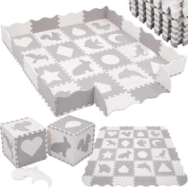 Детский коврик из пенопласта - Puzzle Springos 150x150 см