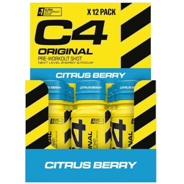 C4 Original Pre-Workout Shot, Sour Batch Bros - 12 x 60 ml.