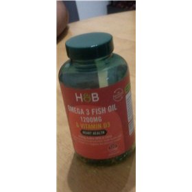 Omega 3 žuvų taukai 1200 mg ir vitaminas D3 - 120 kapsulių