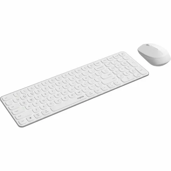 Klaviatuur ja Hiir Rapoo 9310M Valge AZERTY