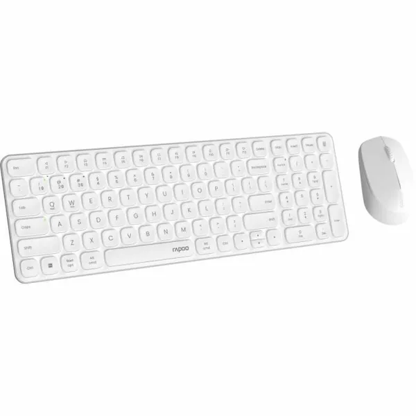 Klaviatuur ja Hiir Rapoo 9310M Valge AZERTY