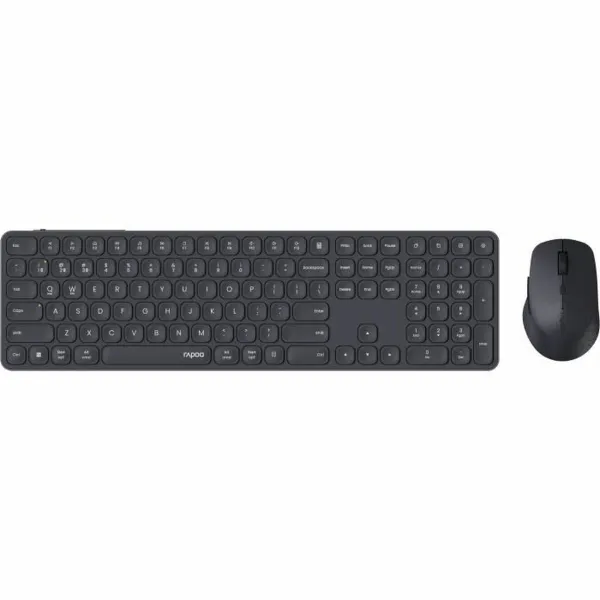 Klaviatūra un Pele Rapoo 9810M Pelēks AZERTY