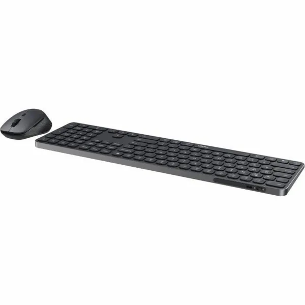Klaviatūra un Pele Rapoo 9810M Pelēks AZERTY