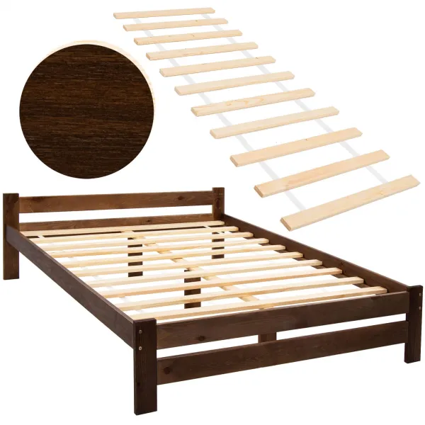 Двуспальная деревянная кровать Springos BD001 200x160 см