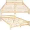 Кровать двуспальная деревянная Springos BD001 светло-коричневая 200x160 см