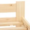 Кровать двуспальная деревянная Springos BD001 светло-коричневая 200x160 см