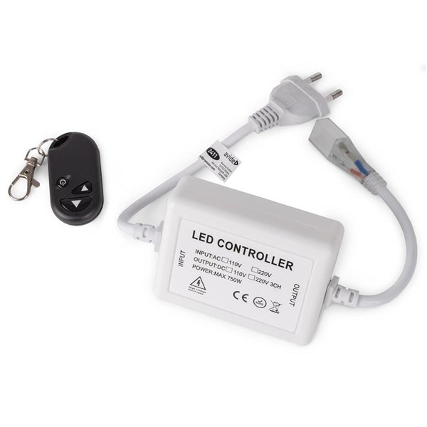 Avide LED Strip 220V 600W Dimmer 3528 SMD RF Remote and Controller