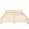 Кровать двуспальная деревянная Springos BD001 светло-коричневая 200x160 см