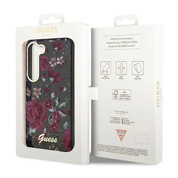 Guess Flower Collection - Case for Samsung Galaxy S23+ (Khaki)
