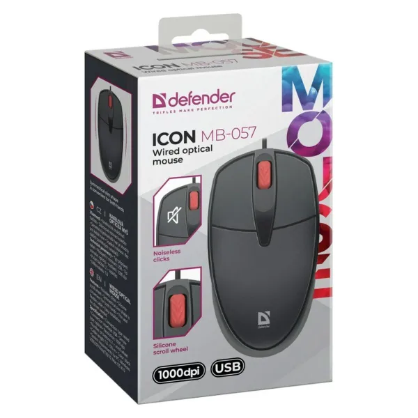 Optiskā pele Defender DEFENDER ICON MB-057 Melns