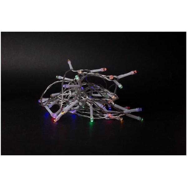 Entac Christmas IP44 48 LED Light with Timer Multicolor 4m (3AA)