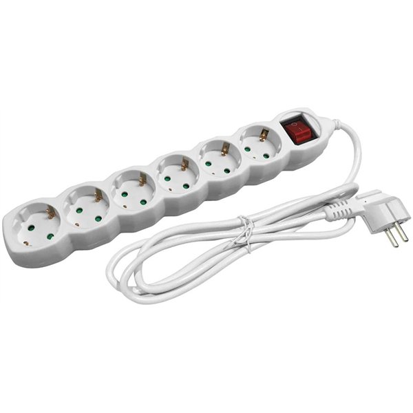 Entac Socket Extension Cord S1 6 Sockets With Switch 5m 3G1.5