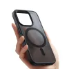 Crong Hybrid Frost MAG Cover - Case with MagSafe for iPhone 16 (Black)