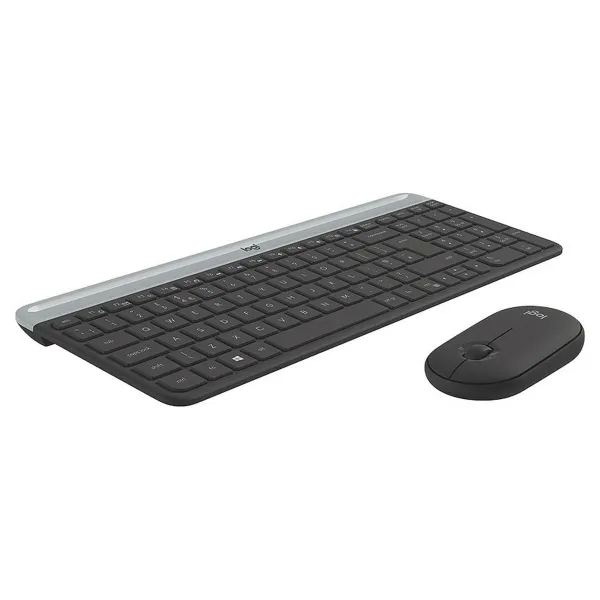 Клавиатура и мышь Logitech 920-009190 Чёрный Серый французский AZERTY
