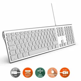 Avide LED Griestu Lampa, Montējama Uz Virsmas, Apaļa, ALU Satīna Niķeļa, 18W NW 4000K