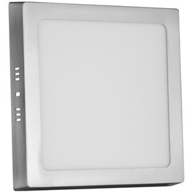 Avide LED Ceiling Lamp Surface Mounted Square ALU Satin Nickel 18W NW 4000K