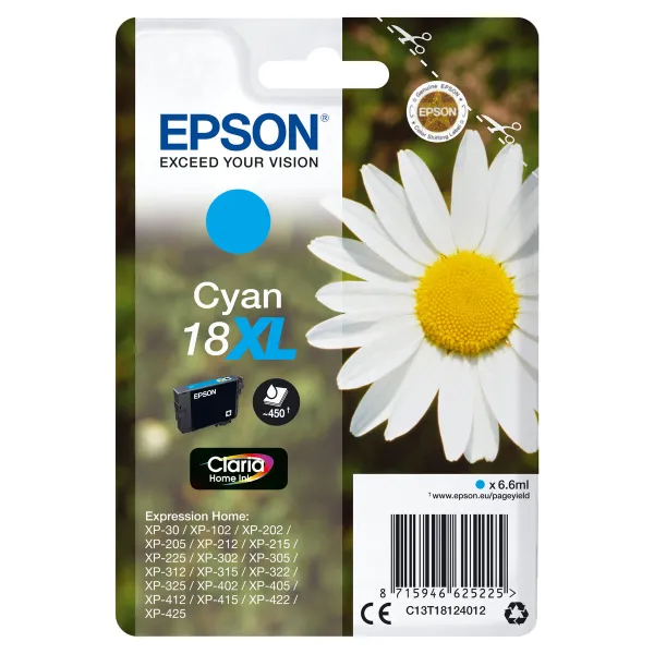 Originaalne Tindikassett Epson Cartucho 18XL cian Fuksiinpunane