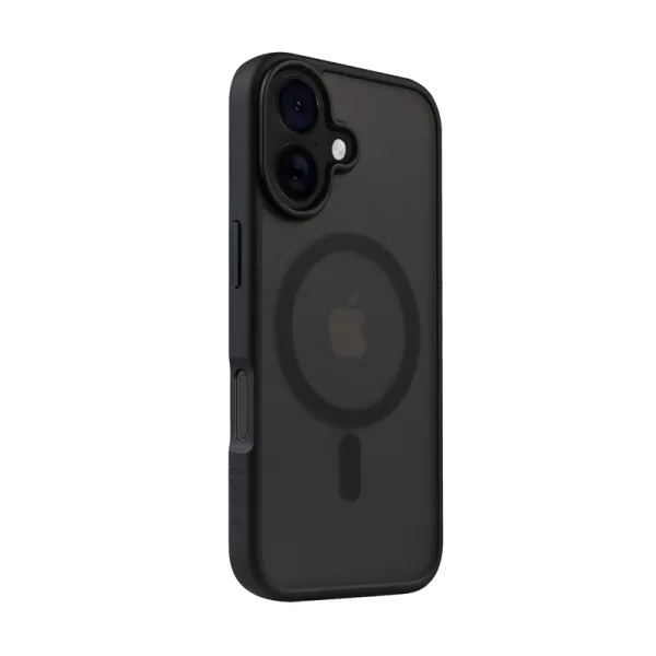 Crong Hybrid Frost MAG Cover - Case with MagSafe for iPhone 16 (Black)