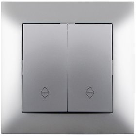 Entac 106+6 Arnold Recessed alternative switch Silver