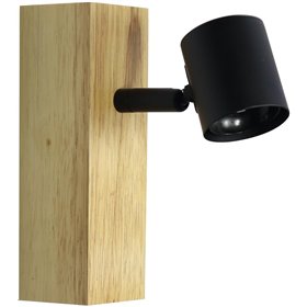 Avide Wall Lamp Madeline 1xE27 Socket Wood/Black