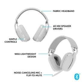 Kõrvaklapid Mikrofoniga Logitech Valge