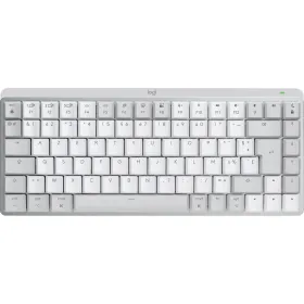 Juhtmevaba Klaviatuur Logitech MX Mini Mechanical for Mac Valge Valge/Hall Prantsuse AZERTY