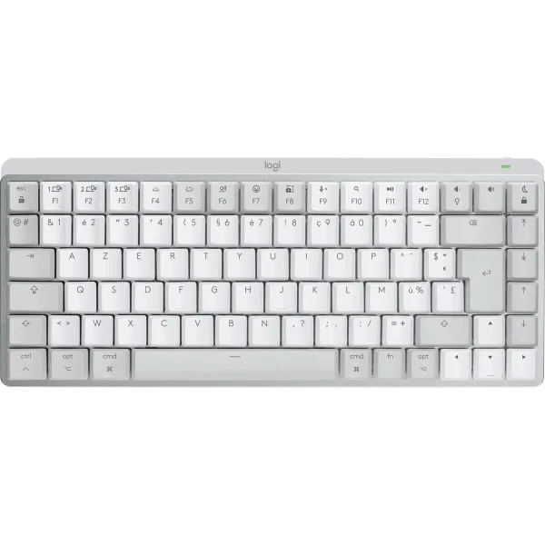 Bezvadu Klaviatūra Logitech MX Mini Mechanical for Mac Balts Balts/Pelēks Francūzis AZERTY