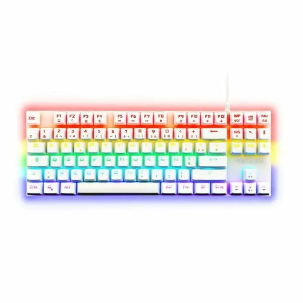 Pelinäppäimistö The G-Lab Mercury AZERTY Valkoinen