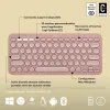 Bluetooth Klaviatuur, millel on Tahvelarvuti Tugi Logitech K380 Prantsuse Roosa AZERTY