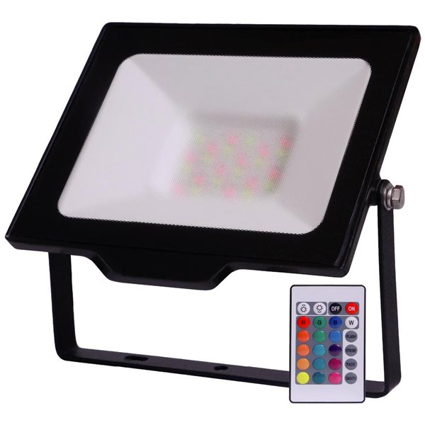 Avide LED Flood Light Slim SMD 30W RGB with IR remote