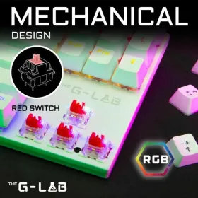 Klaviatuur Mänguri Hiirega The G-Lab MERCURY W Valge