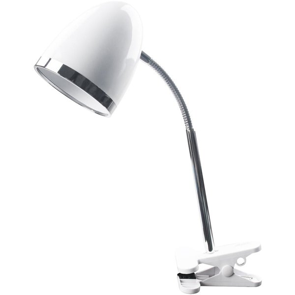 Avide Basic Desk Lamp Clip White E27 max.15W