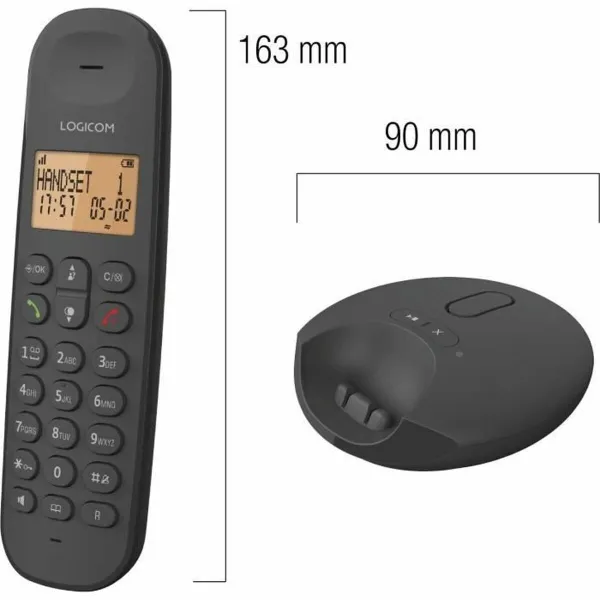 Fiksuotojo ryšio telefonas Logicom DECT ILOA 255T DUO Juoda