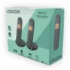 Fiksuotojo ryšio telefonas Logicom DECT ILOA 255T DUO Juoda