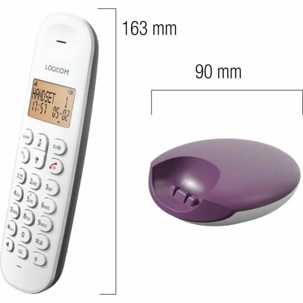 Fiksuotojo ryšio telefonas Logicom DECT ILOA 150 SOLO Baklažanas