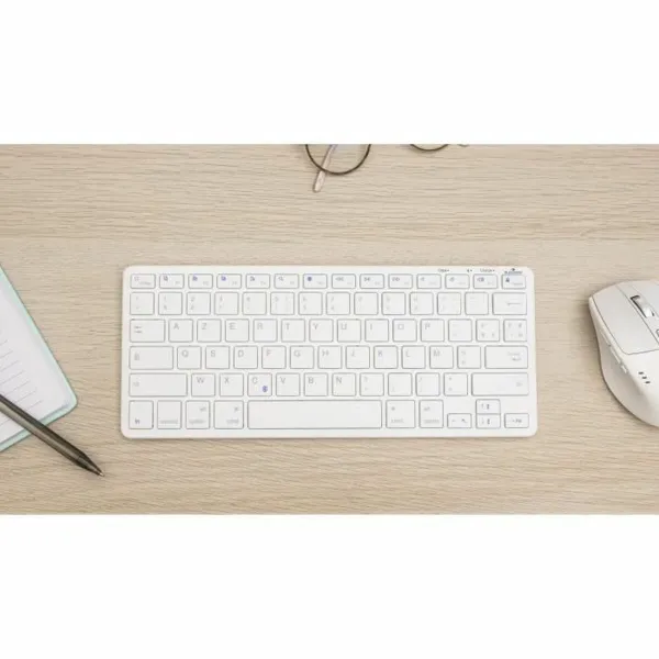 Klaviatūra Bluestork Azerty Francūzis Balts
