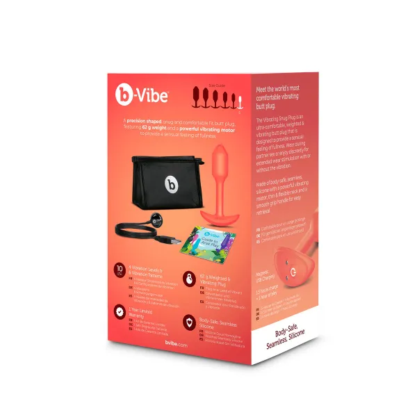 Anustappi B-Vibe Vibrating Snug Oranssi