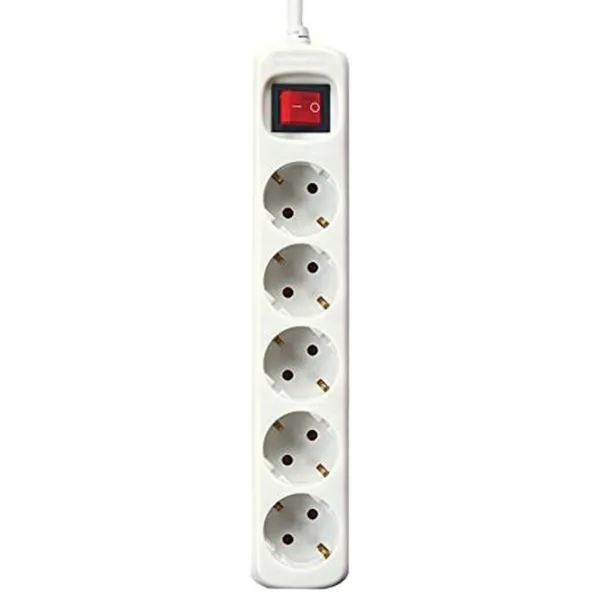 Pistikupesa - 5 Pistikupesa Lülitiga Silver Electronics
