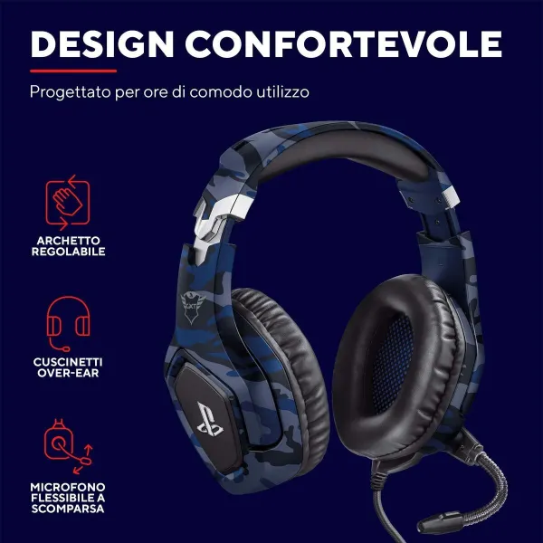 Ausinės Trust GXT 488 Forze PS4 Mėlyna