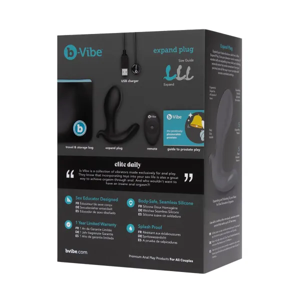 Prostate Massager B-Vibe EXPAND Black