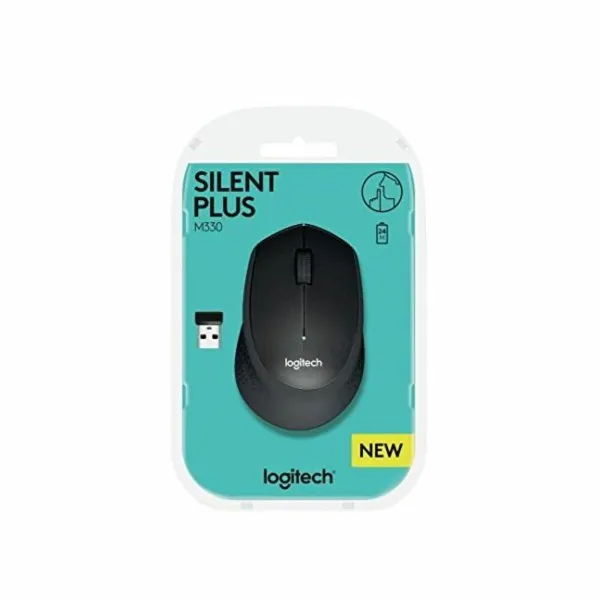 Optisk trådløs mus Logitech Silent Plus M330 SILENT PLUS Must 1000 dpi