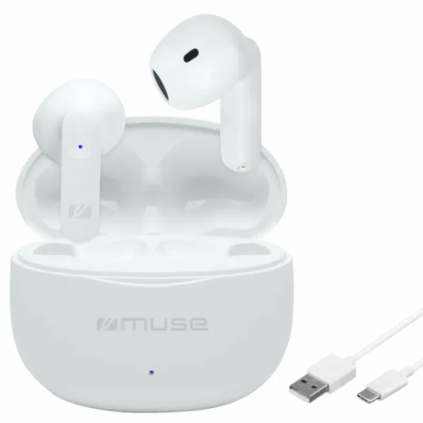 Ausinės su mikrofonu Muse M270TWS BLANCO Balta